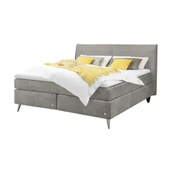 RUF Boxspringbett  Aurelia ¦ grau ¦ Maße (cm): B: 170 H: 114