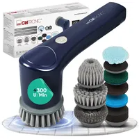 Clatronic Reinigungsbürste ERB 3815 A Blau-Grau 8 Aufsätze