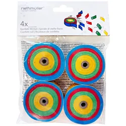 4 Konfetti-Frisbee 6,5cm