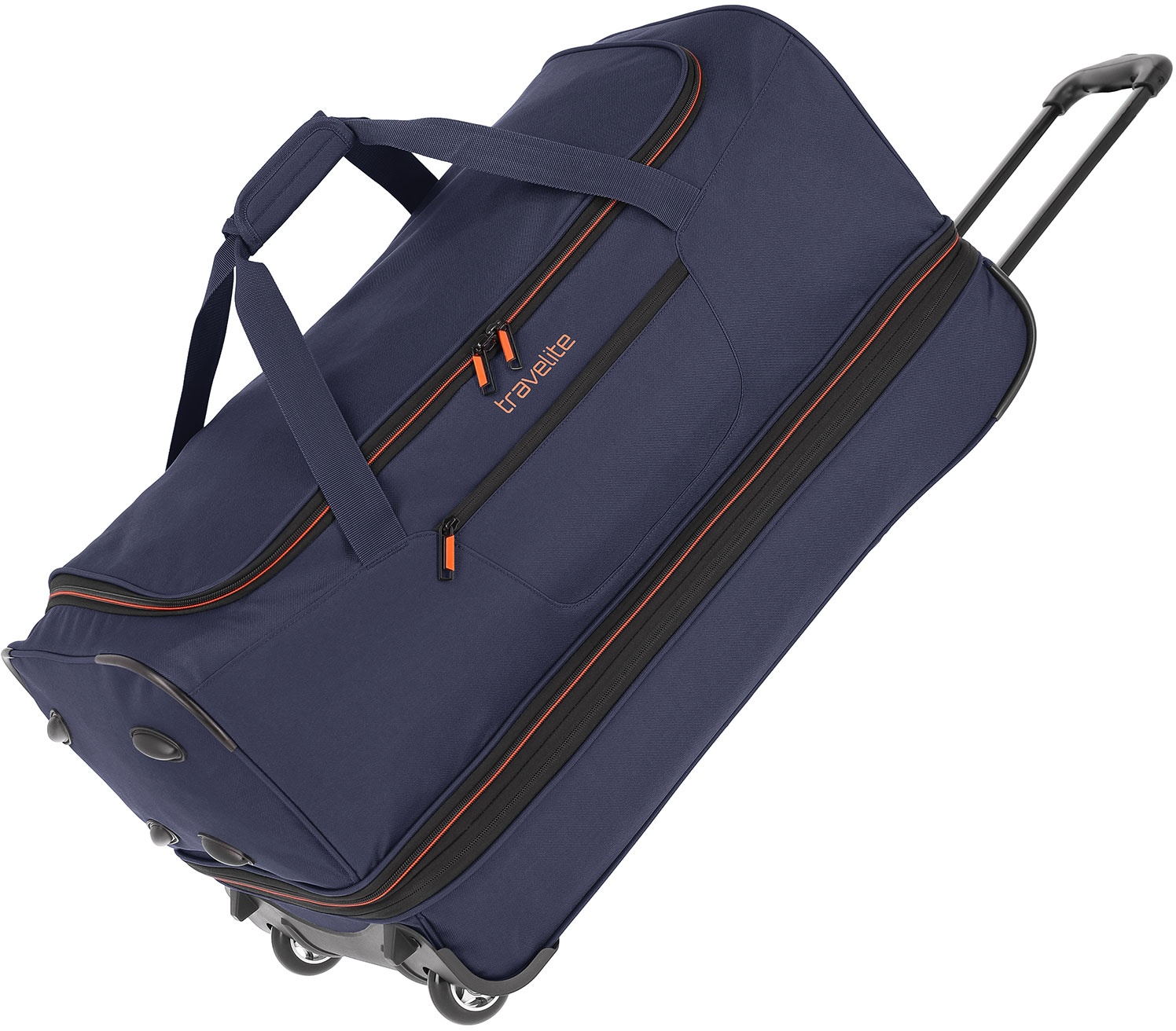 travelite  Basics Trolley Reisetasche 70 cm  erweiterbar  2 Rollen 98 l - Blau