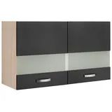 OPTIFIT Glashängeschrank »Faro«, mit Metallgriffen, Breite 100 cm, grau