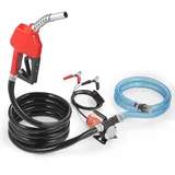 Vevor Dieselpumpe, 12 V DC, 8 GPM, 1/6 PS, Heizölpumpe mit automatischer Abschaltung der Pistole, Umfüllpumpe, langer Einlass- und Auslassschlauch für Benzin, Diesel, Kerosin, Methanol-Mischungen