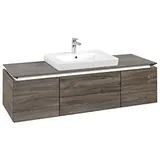 Villeroy & Boch Legato Waschtischunterschrank B682L0RK 120x38x50cm, Waschtisch mittig, mit LED-Beleuchtung, Stone Oak