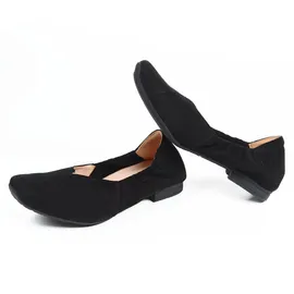 THINK! Damen Gaudi chromfrei gegerbte nachhaltige Halbschuhe, SCHWARZ 0000
