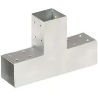 vidaXL Pfostenverbinder T-Form 71 x 71 mm Grau/Metall