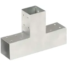 vidaXL Pfostenverbinder T-Form 71 x 71 mm Grau/Metall