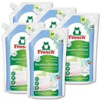 Frosch Weichspüler Baumwollblüten 1 Liter pflegend mit Baumwolle (5er Pack)