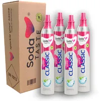 SodaTASTE Quick Classic CO2-Zylinder kaufen 4er-Pack (Reservezylinder) für Wassersprudler mit Quick Connect System, für bis zu 240l gesprudeltes Wasser