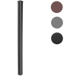 WPC-Pfosten Sarthe-WPC-Zaun, Pfeiler Pfahl, Stecksystem 1,88m ~ anthrazit