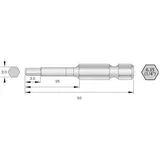 bernstein tools for electronics 6-HX20-50 Bit-Set HRC-Stahl hochlegiert E 6.3 6St.