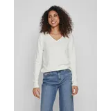 VILA Ril Pullover Mit V-ausschnitt White Alyssum XS