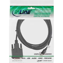 InLine Mini DisplayPort zu DVI Kabel 0,5 m Schwarz