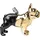 Kare DESIGN Spardose Bulldog Steingut Gold