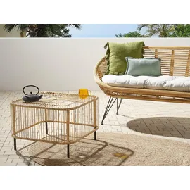 Beliani Garten-Beistelltisch 67 x 67 x 45 cm Schwarz