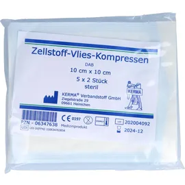 KERMA Verbandstoff GmbH Zellstoff Vlies Kompressen 10 x 10 cm