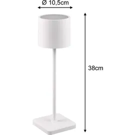 meine wunschleuchte 2er SET Akku LED Outdoor Tischlampen Weiß kabellos ohne Strom mit Touch dimmbar