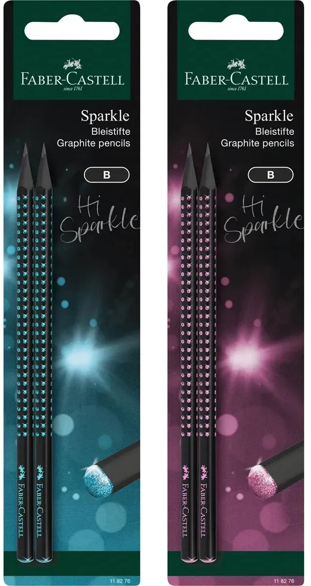 FABER-CASTELL Bleistiftset Sparkle Midnight BK 2BS