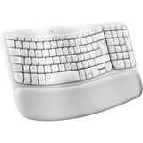 Logitech Wave Keys kabellose ergonomische Tastatur, gepolsterte Handballenauflage, komfortables natürliches Tippen, Easy-Switch, Bluetooth, Logi Bolt, Multi-OS,Windows/Mac,Deutsches QWERTZ Layout-Weiß