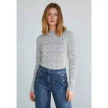 More & More Langarmshirt Herzchen Grau 46