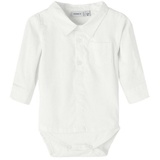 name it - Langarmbody Nbmnasin Shirt in Bright white, Gr.68,