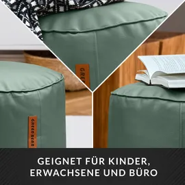 Green Bean Sitzhocker Pouf Kunstleder 43 x 30 x 30 cm Blau/Türkis