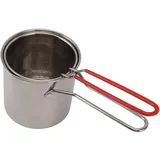 Fritteuse, Mini-Fritteuse aus Edelstahl, ölsparender Tempura-Frittiertopf mit Langem Griff und Abtropfkorb (3-teiliges Set mit Gestell)