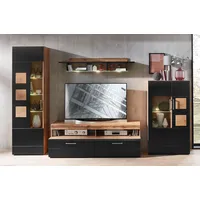 Innostyle Wohnwand Sonate Lack Schwarz