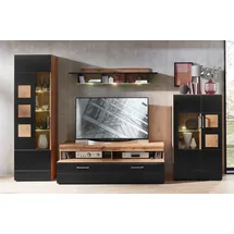 Innostyle Wohnwand Sonate Lack Schwarz