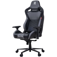 Elite Gaming-Stuhl MERCENARY groß, ergonomisch mit Premium-Rücken- und Kopf-Nackenkissen, 48-53cm (Schwarz/Grau)