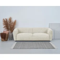 2,5-Sitzer ANDAS "Ostrup", weiß (ivory), B:201cm H:73cm T:93cm, 100% Polyester, Sofas, schlichtes modernes Design, in verschiedenen Farben