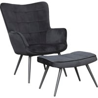 byLIVING Sessel »Uta«, (1 St.), wahlweise mit oder ohne Hocker, in Cord, Samt oder Webstoff,