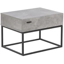Beliani Nachtschrank Cairo 55 x 41 x 39 cm Grau/Schwarz
