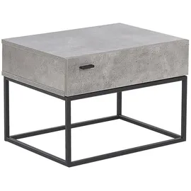 Beliani Nachtschrank Cairo 55 x 41 x 39 cm Grau/Schwarz