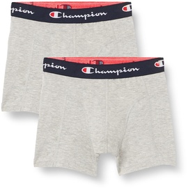 Champion Herren Boxershorts, 2er Pack - Baumwolle, Logobund, einfarbig
