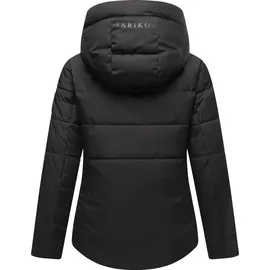 Marikoo Damen Winter Jacke gesteppt Teddyfell gefüttert Steppjacke mit Kapuze - Recyceltes Obermaterial Elira
