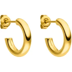 Paar Creolen PURELEI "Schmuck Geschenk Brave Ohrringe, 2149-Earring-Brave", gold (gelbgoldfarben), Ohrringe, Damen, Edelstahl