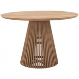 Vente-Unique Gartentisch, Natur, Holz, Uni, Rund, 120x75x120 cm, Gartenmöbel, Gartentische, Gartentische