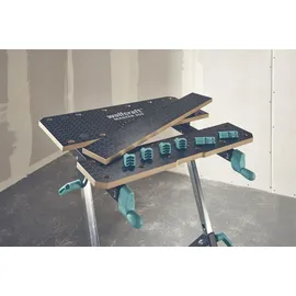 WOLFCRAFT Spanntisch Holz 65 x 72 cm grau stufenlos höhenverstellbar