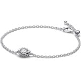 PANDORA Funkelndes Birnen-Kranz Gliederarmband aus Sterling-Silber mit Cubic Zirkonia, Timeless Kollektion, 16cm, 593001C01-16