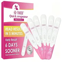 6 x Schwangerschaftstest, Rosa Frühschwangerschaftstest, HCG Test Empfindlichkeit, 3 Minuten Schnellerkennung, Empfindlichkeit