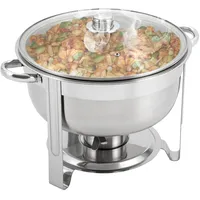 Aangeebone 8,5L Speisewärmer, Buffet Chafing Dish, Gourmet Warmhaltebehälter, geeignet für Potlucks, Partys, Hochzeiten, Abendessen, Silber, 41.5 * 30 cm