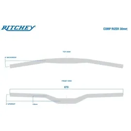 RITCHEY Rizer Bb Lenker - Black - 25.4 mm
