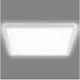 Navaris LED Deckenleuchte mit Hintergrundbeleuchtung - dimmbar - 18 Watt - 29,3 x 29,3 x 2,8cm - 4000K - LED Deckenlampe Panel ultra flach quadratisch