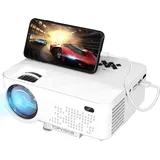 Vivitar Mini Beamer mit Screen Mirroring, 7000 Lumen Heimkino FULL HD LED-Beamer (1080P px, 1080P Video Beamer mit 240" Display, 90000 Stunden LCD) weiß