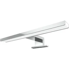 SSC-LUXon LEVA Spiegelleuchte 30cm silber glänzend - Bad Spiegel Beleuchtung 3-in-1 warmweiß 230V Badspiegelleuchte