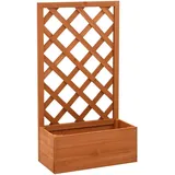 vidaXL Garten-Spalier mit Blumenkasten 50 x 25 x 90 cm Orange