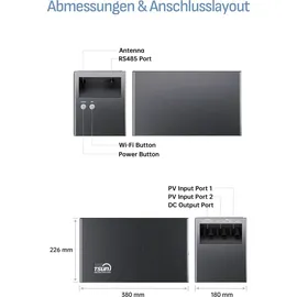 sunniva Balkonkraftwerk Full Black Bifazial 2000 W inkl. 4,02 kWh Speicher + 4 x 500 W Glas-Bifacial Module
