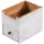 DESIGN DELIGHTS Organizer, File | mit Schublade, | Aufbewahrungskiste - Weiß, Holz, 19x20x26 cm, Arbeitszimmer, Schreibtische