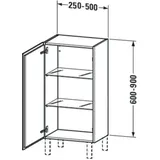 Duravit L-Cube Halbhochschrank individual, Tür, links, weiß hochglanz