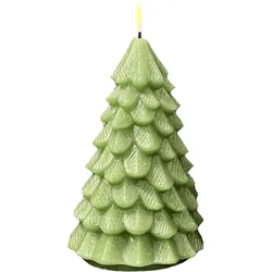 Weihnachtsbaum LED Kerze Hellgrün 16cm